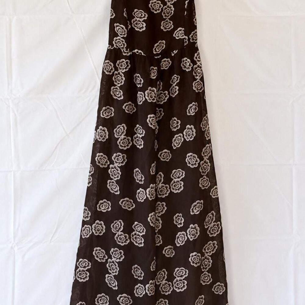 Italian Brown and White Maxi Dress